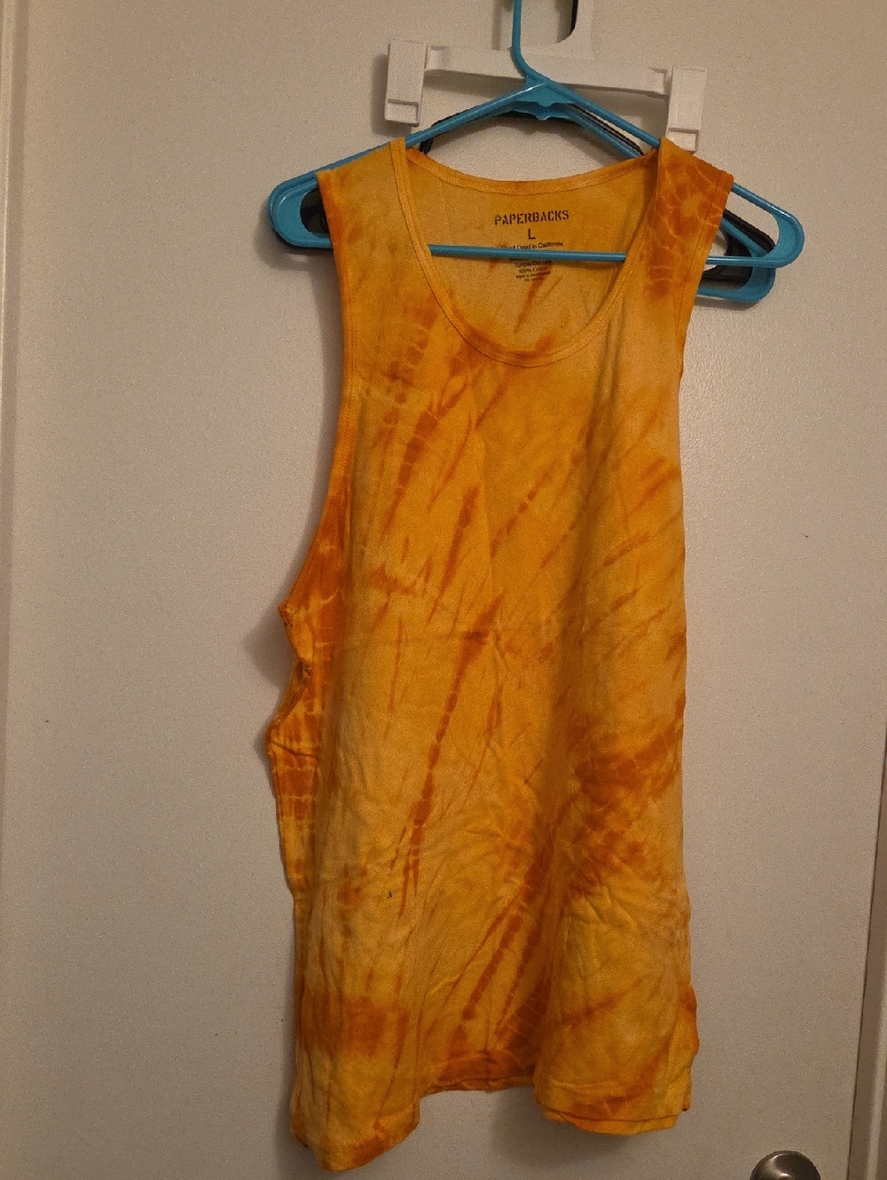 Paperbacks Yellow & Orange Tie-Dye Muscle Tank